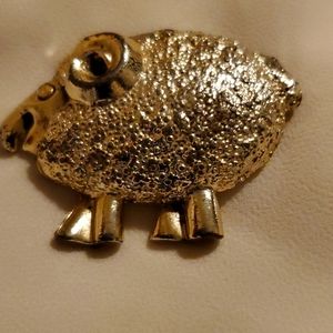 Vintage Sheep Ram Brooch